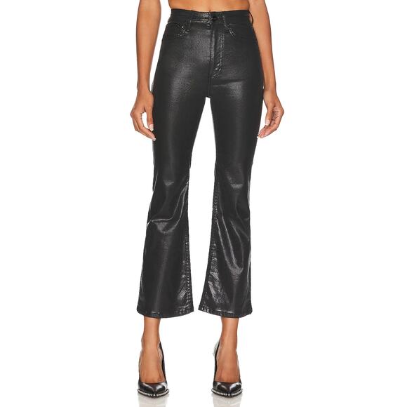 Rag & Bone 'Casey' Black Cotton High Rise Ankle Flare Denim Jean Size 27 - Picture 1 of 4